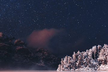 Winter night and starry sky. Photo by guille pozzi on Unsplash